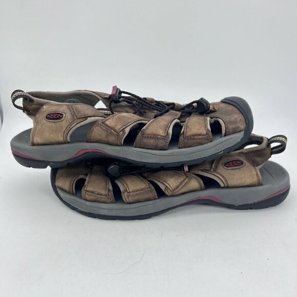 Keen Kanyon Slip on Sandal Men Faux Leather Waterproof Brown 1248-BOBD Size 10 main image 8